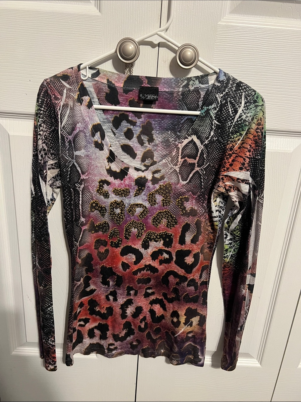 Daytrip Multicolor Animal-Print Long Sleeve Top